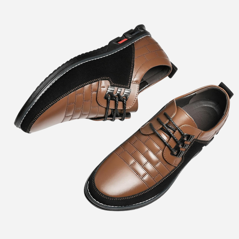 Men's Leather Shoes - Perforated