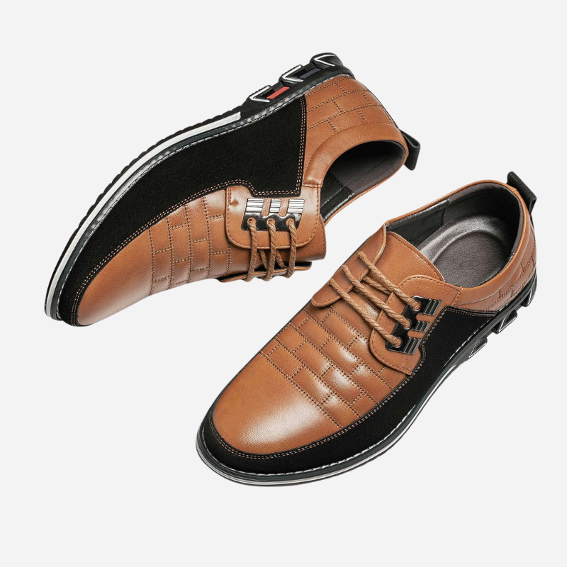 Men's Leather Shoes - Perforated
