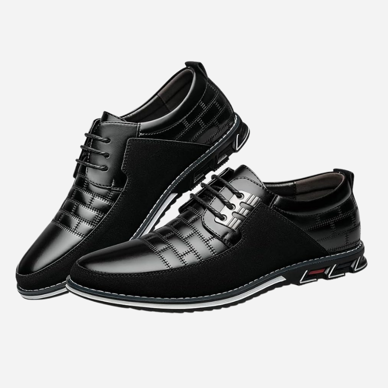 Men's Leather Shoes - Perforated