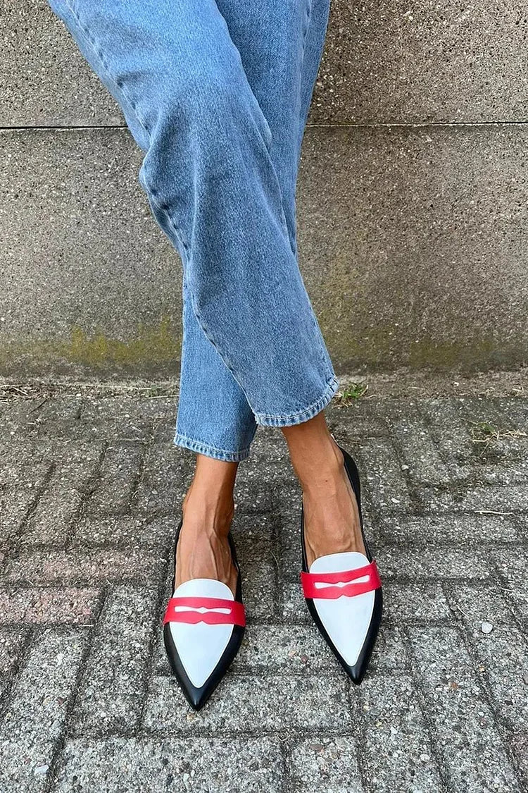 Lyna™ | Two-Tone Pointed Comfort Slippers