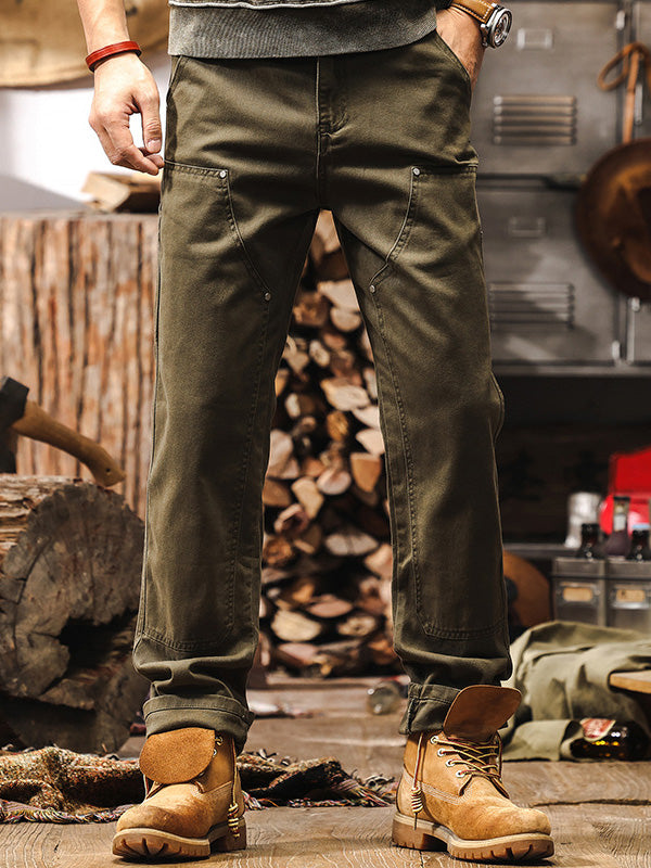 Men's Straight-Leg Cotton Pants