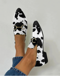 Zeya™ | Printed Buckle Detail Loafers