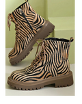 Zyla™ | Zebra Lace-Up Boots