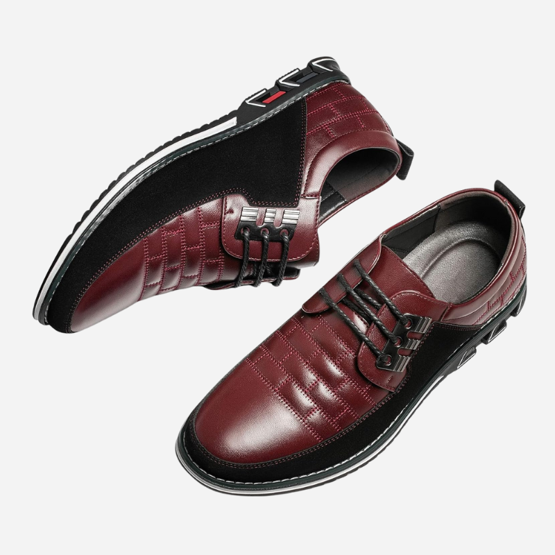 Men's Leather Shoes - Perforated
