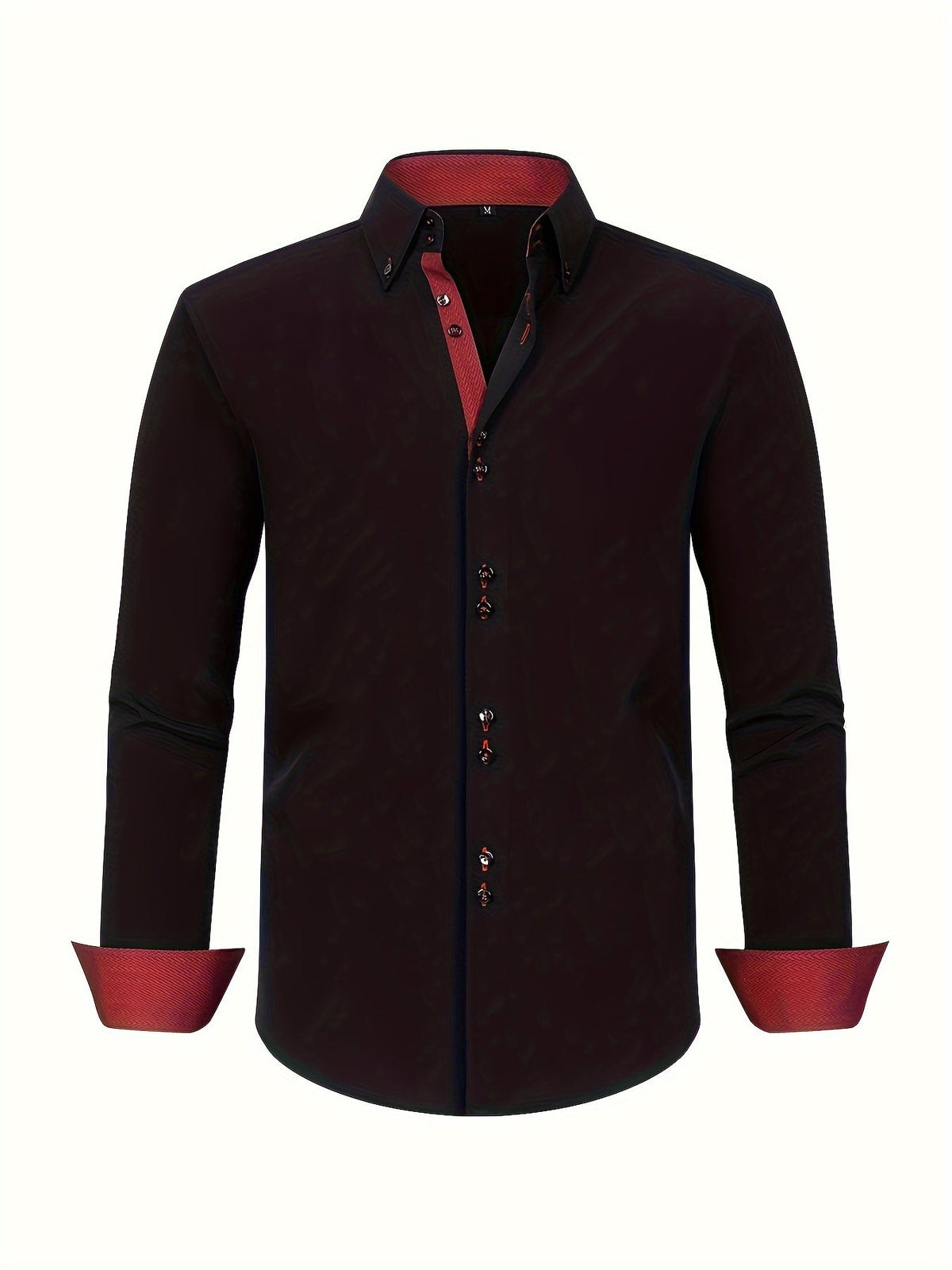Men's Regular Fit Shirt - Contrast Trim, Stretch, Lightweight