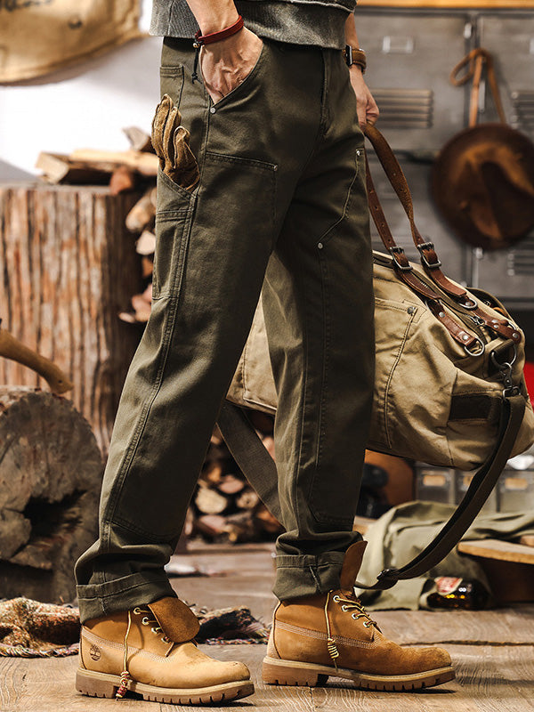 Men's Straight-Leg Cotton Pants