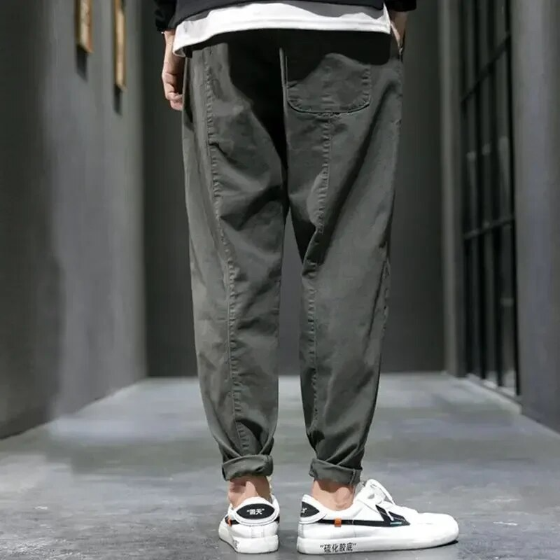 Men's Slim Fit Cotton Blend Joggers - Drawstring Waist