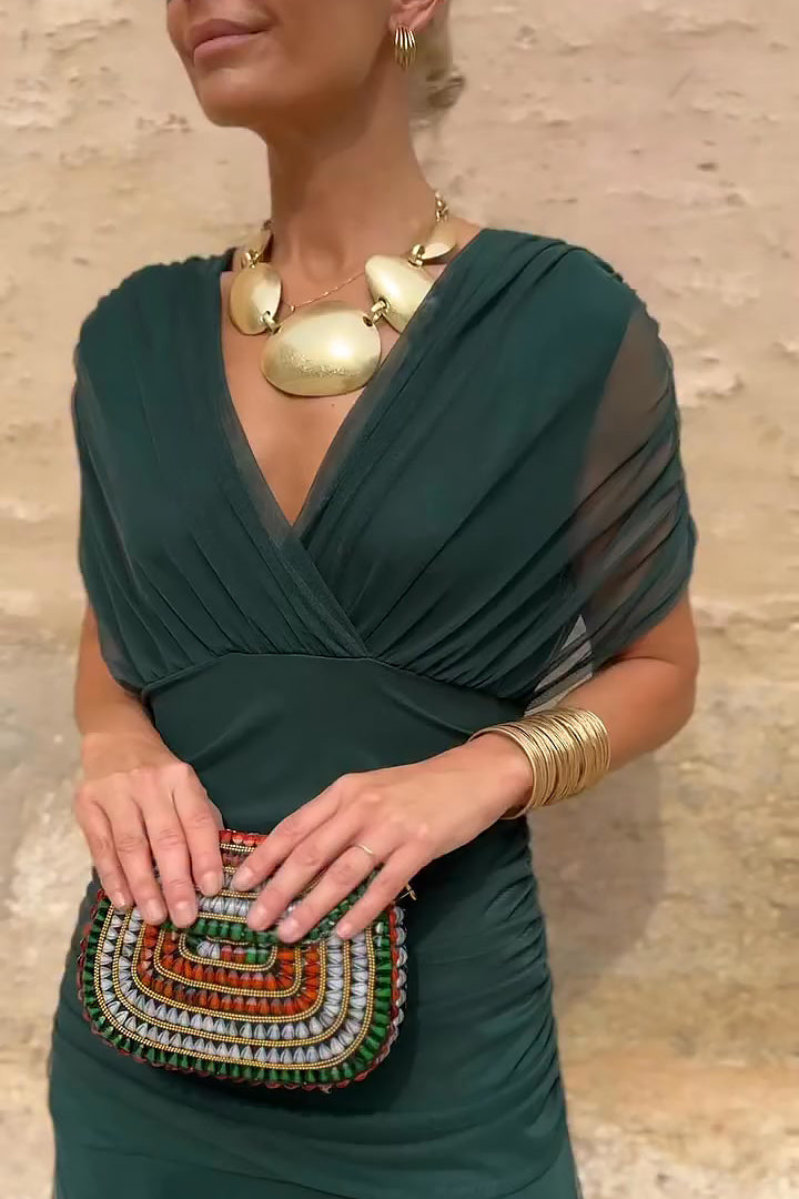 Aveline | V-Neck Chiffon Maxi Dress
