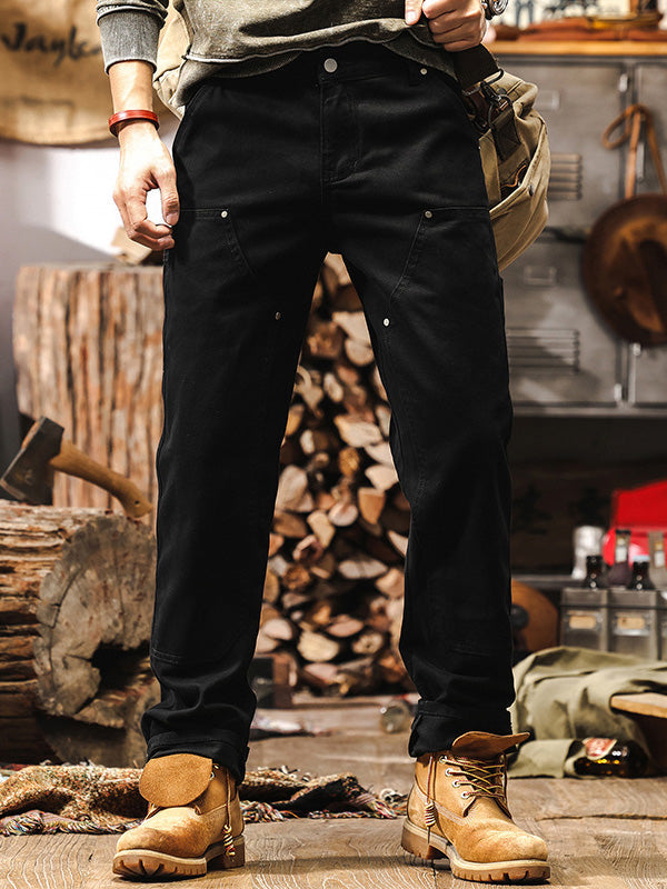 Men's Straight-Leg Cotton Pants