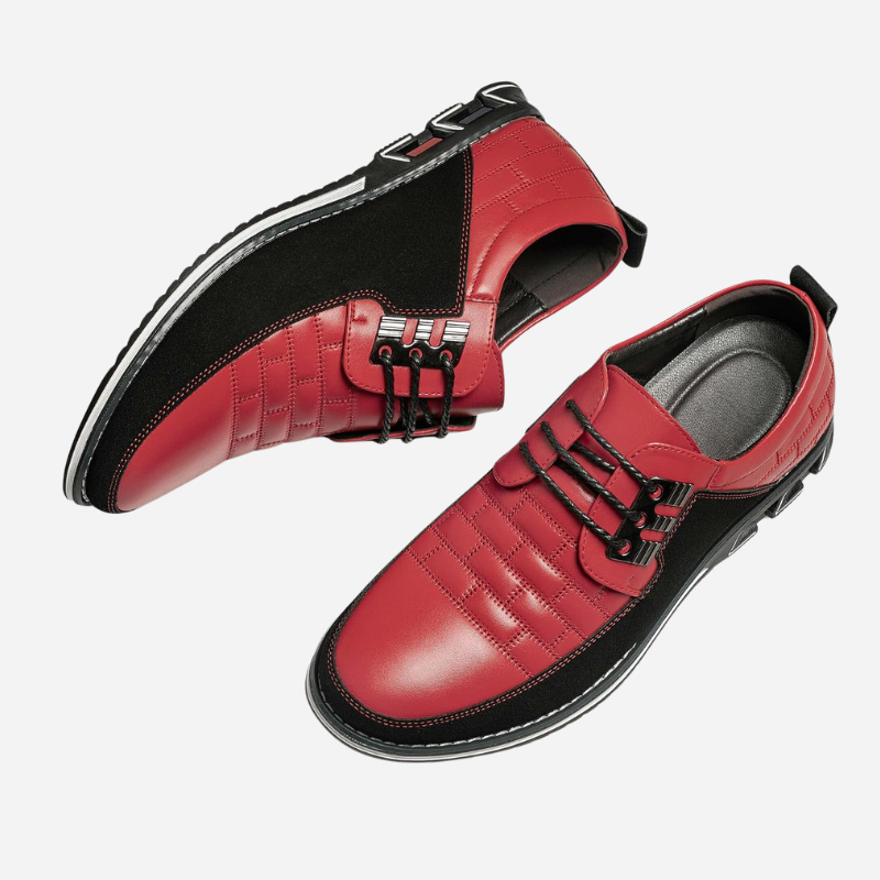 Men's Leather Shoes - Perforated