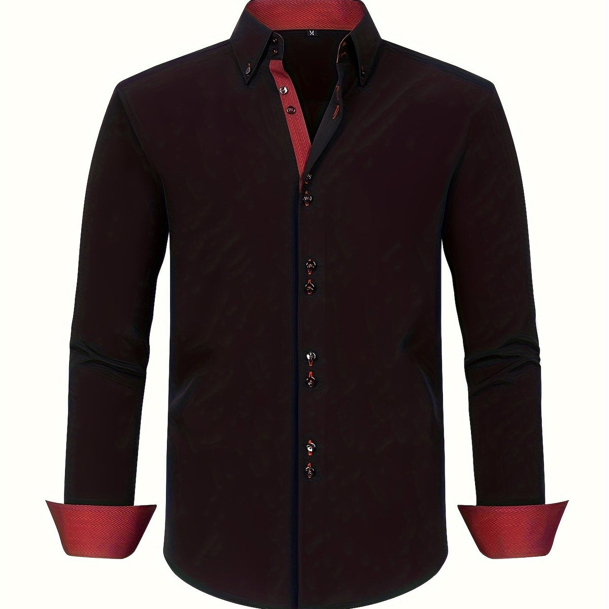 Men's Regular Fit Shirt - Contrast Trim, Stretch, Lightweight
