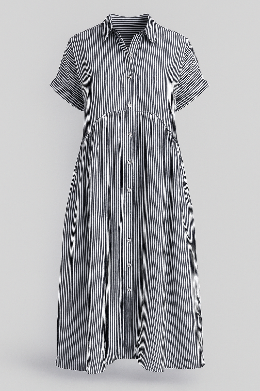 Women's Elegant Midi Dress with Pockets