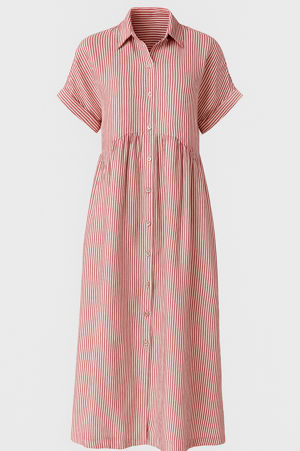 Women's Elegant Midi Dress with Pockets