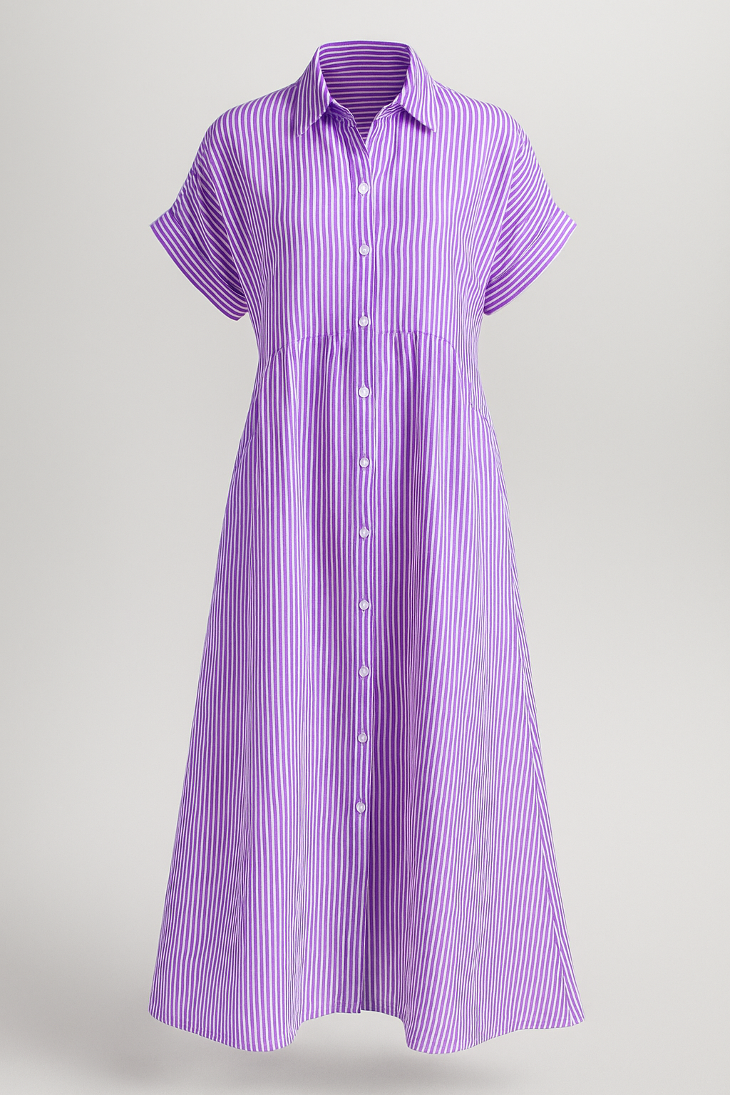 Women's Elegant Midi Dress with Pockets