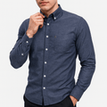 Men's Slim Fit Shirt - Long Sleeve, Button-Up, Stretch