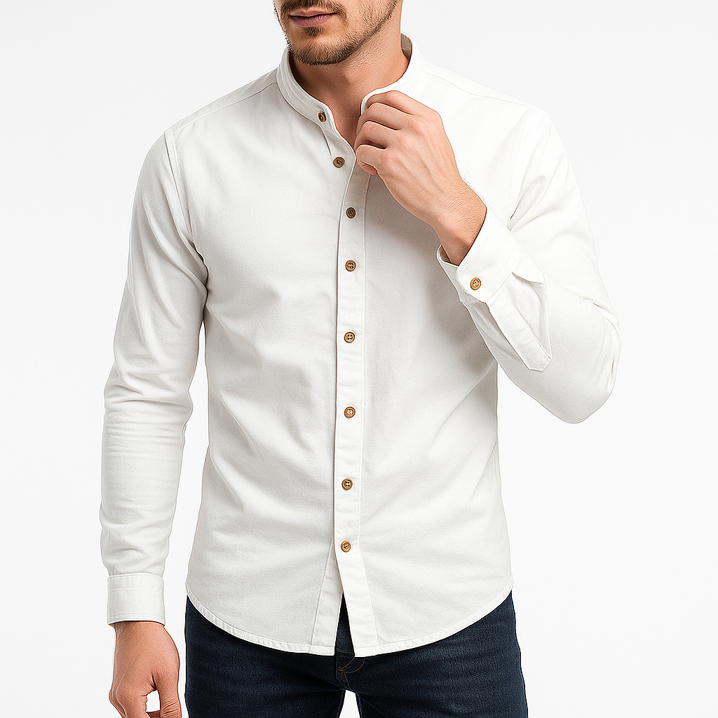 Men's Slim Fit Shirt - Long Sleeve, Stretch
