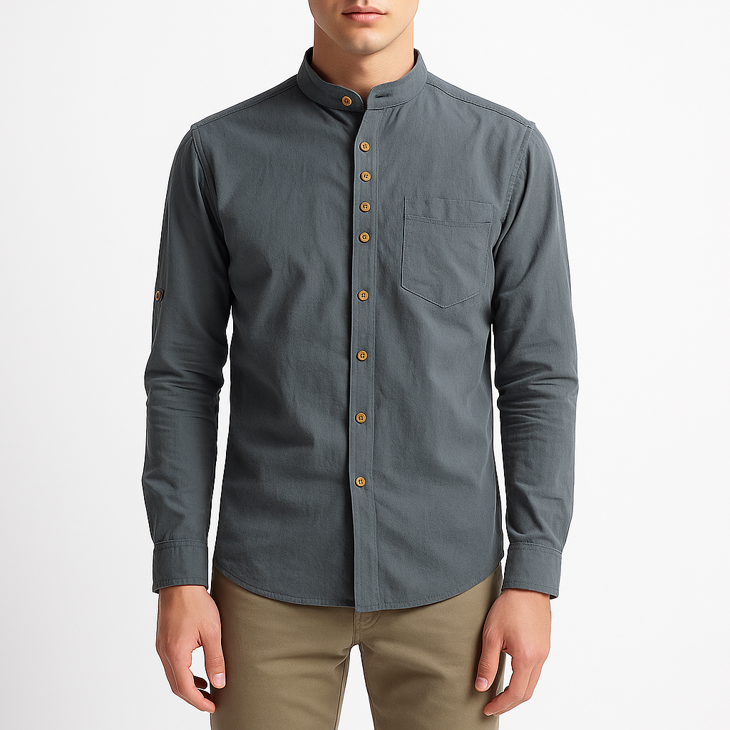 Men's Slim Fit Shirt - Long Sleeve, Stretch