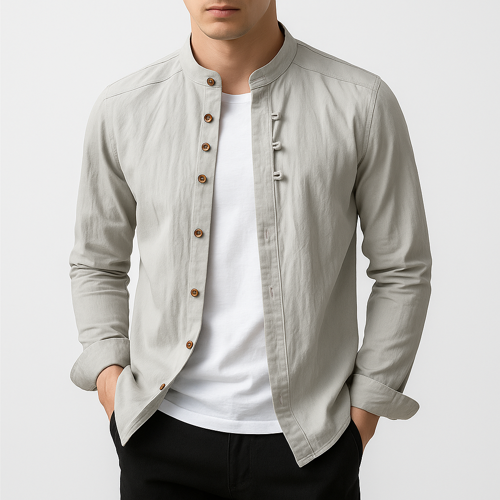 Men's Slim Fit Shirt - Long Sleeve, Stretch