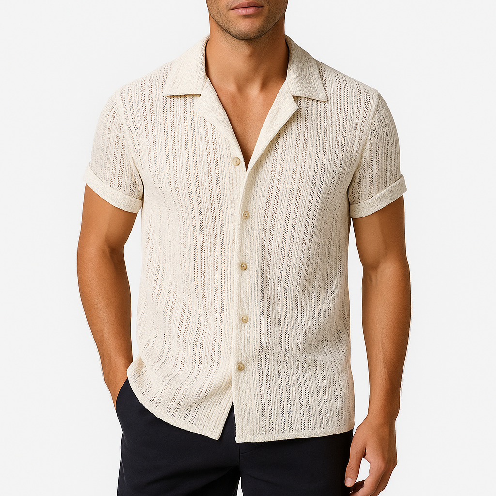 Men's Shirt - Striped, Button-Up, Lightweight