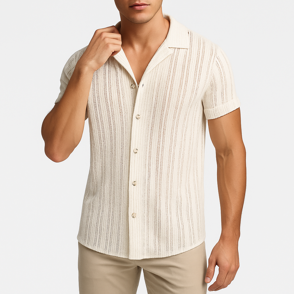 Men's Shirt - Striped, Button-Up, Lightweight