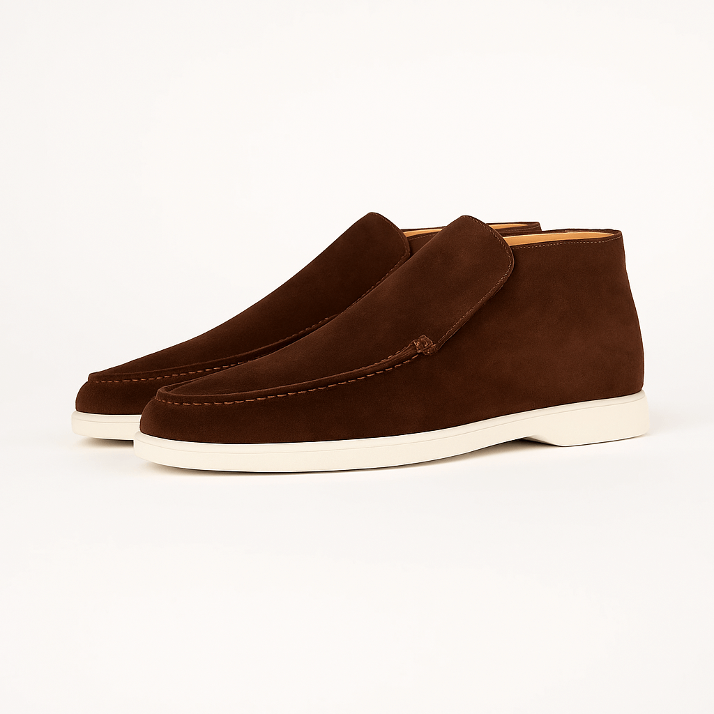 Men's Suede Loafers - Slip-On