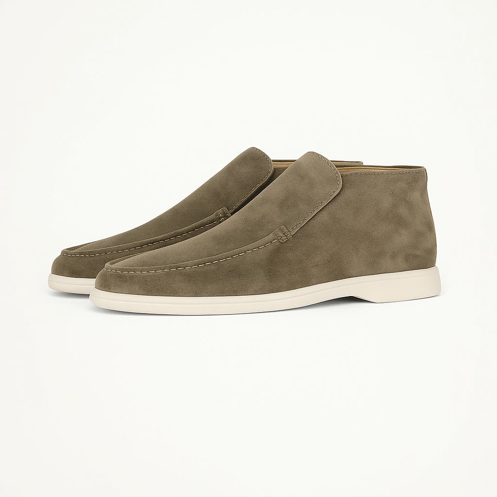 Men's Suede Loafers - Slip-On