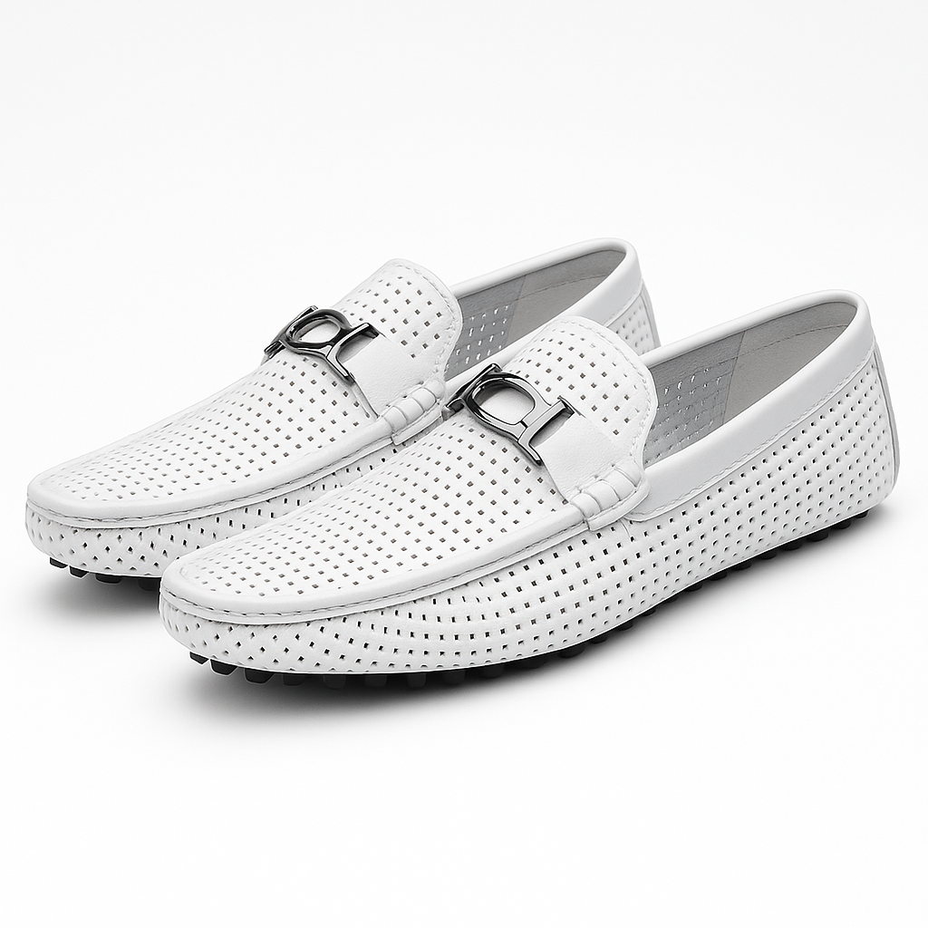 Men's Leather Loafers - Slip-On, Lightweight