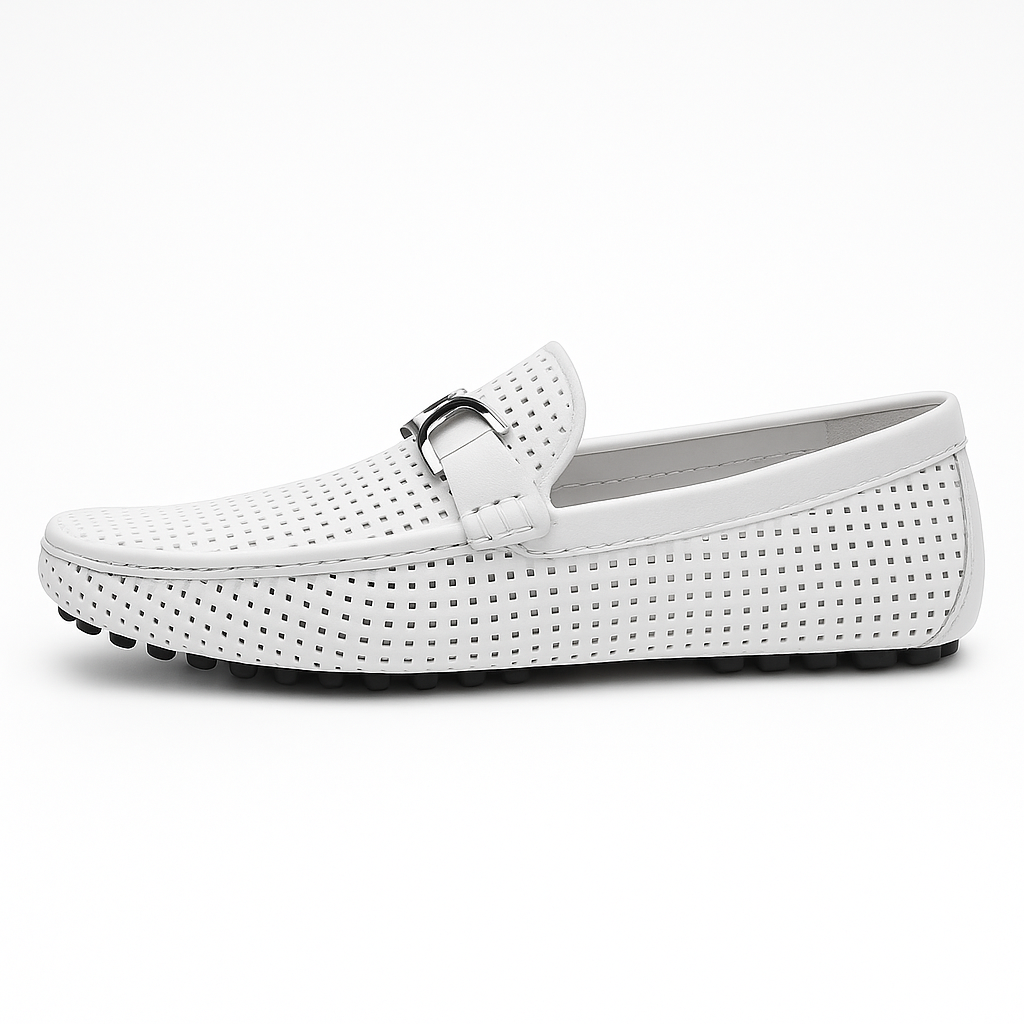 Men's Leather Loafers - Slip-On, Lightweight