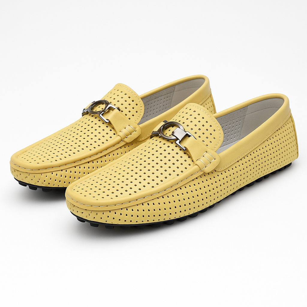 Men's Leather Loafers - Slip-On, Lightweight