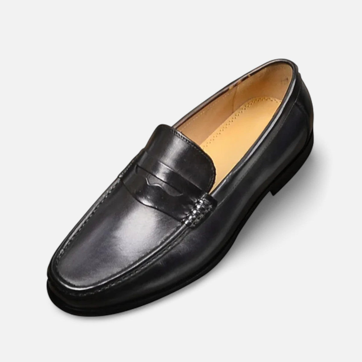 Men's Leather Penny Loafers - Slip-On
