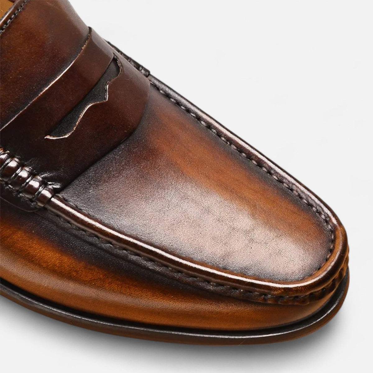 Men's Leather Penny Loafers - Slip-On