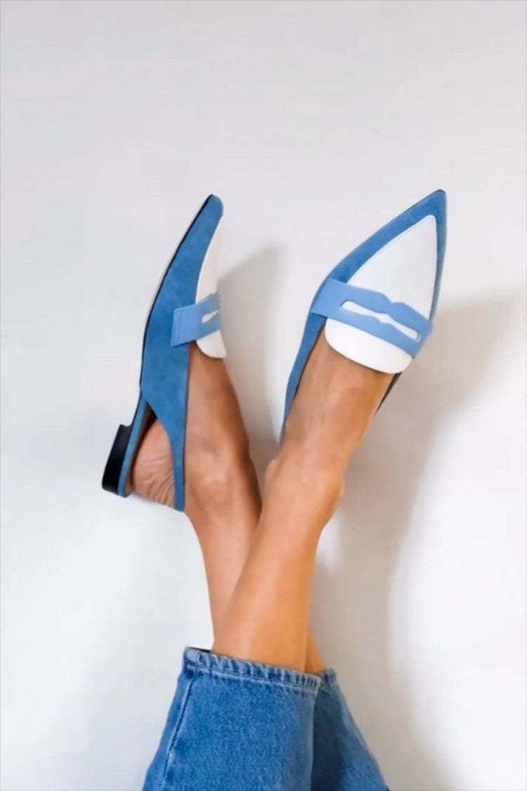 Tyna™ | Blue Slingback Loafers