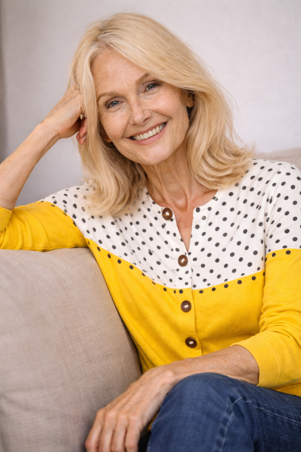 Women’s Vintage-Inspired Polyester Cardigan Sweater — Timeless, Cozy Knitwear for Everyday Elegance