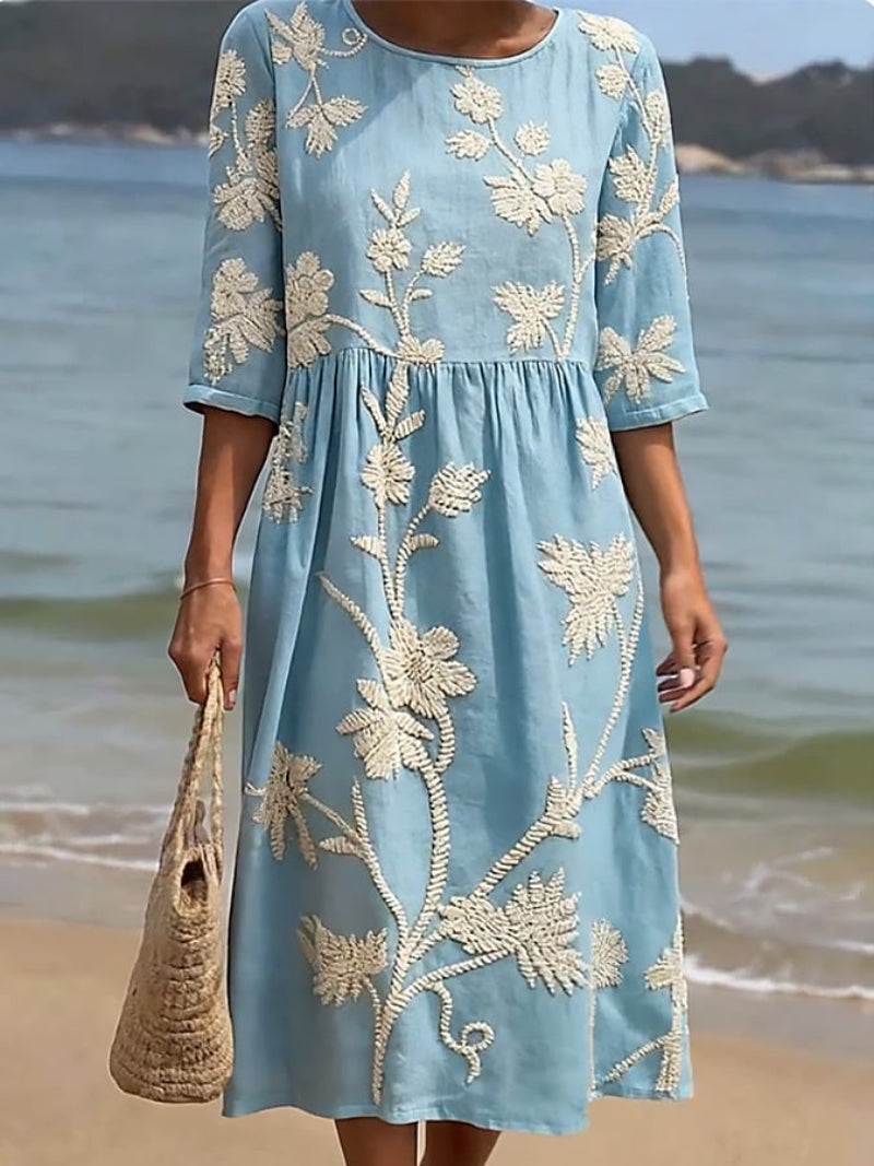 Galene - Breezy Linen Midi Dress