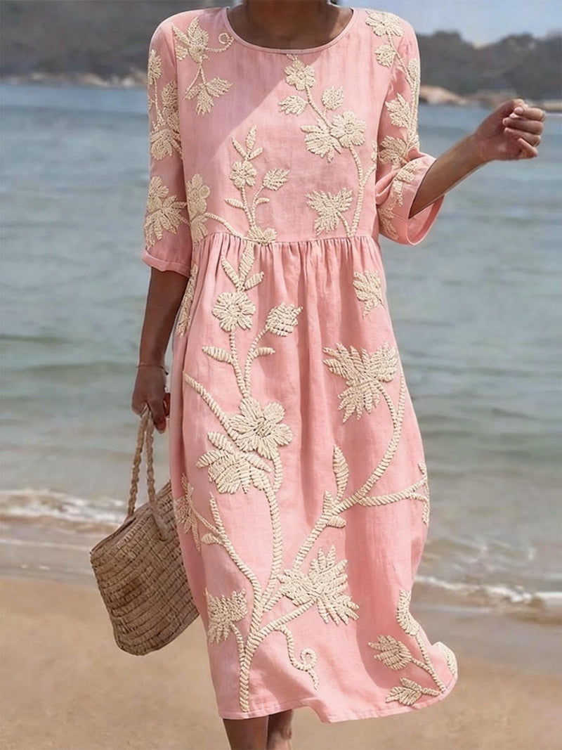 Galene - Breezy Linen Midi Dress