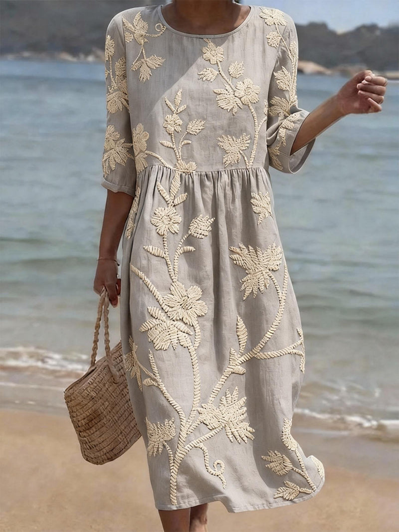 Galene - Breezy Linen Midi Dress