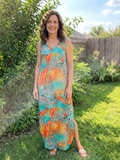 Liora | Sleeveless V Neck Pocket Maxi Dress