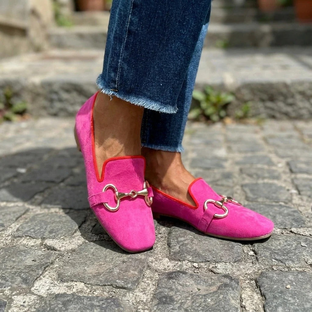 FLUORESCENT LOAFER WITH METAL DETAIL