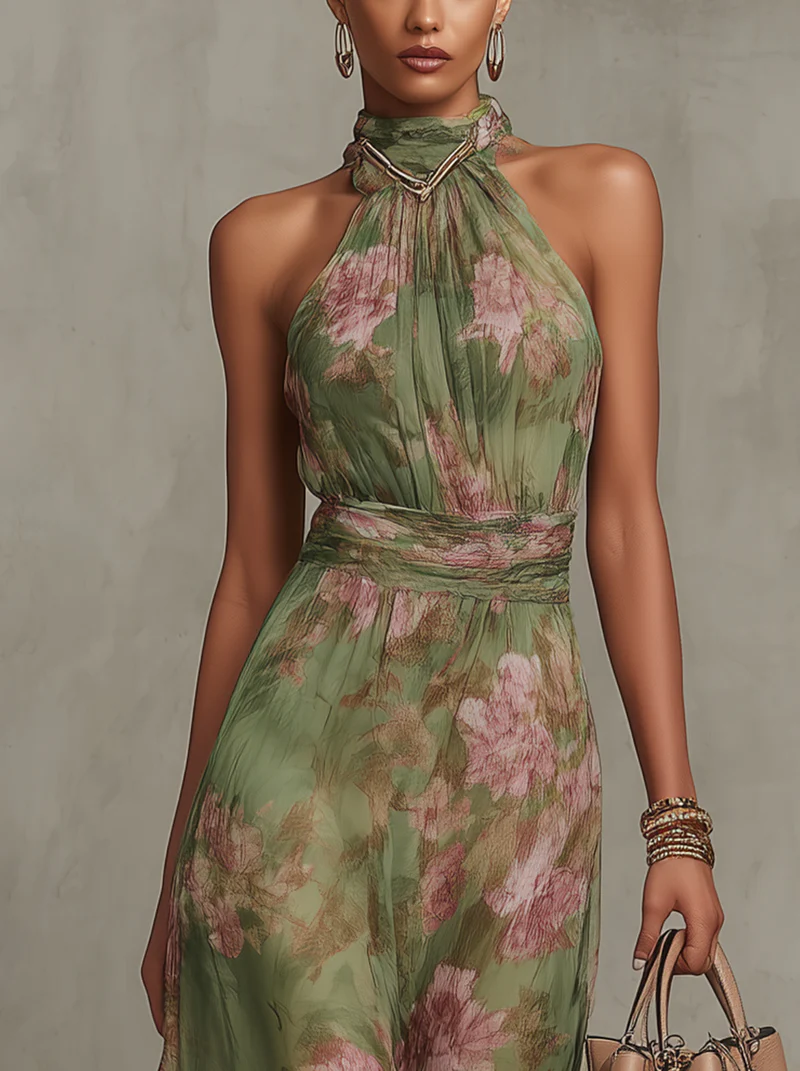 Isolde - Flowing Halter Dress