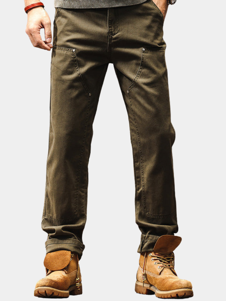 Men's Straight-Leg Cotton Pants
