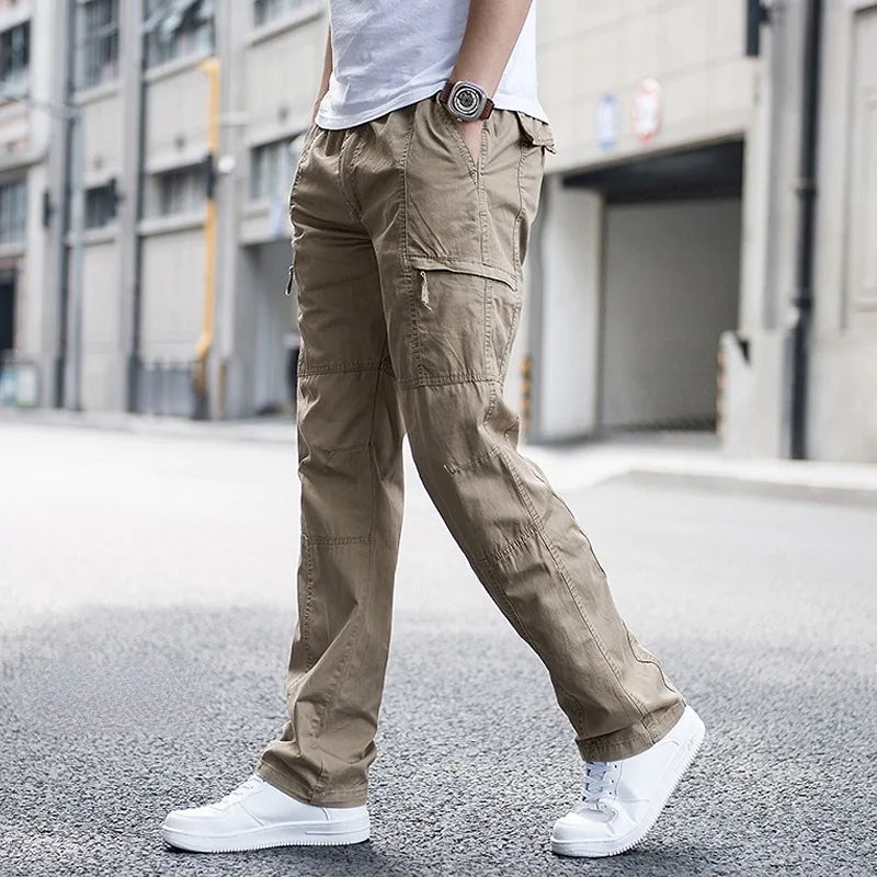 Men's Cotton Cargo Pants - Stretch